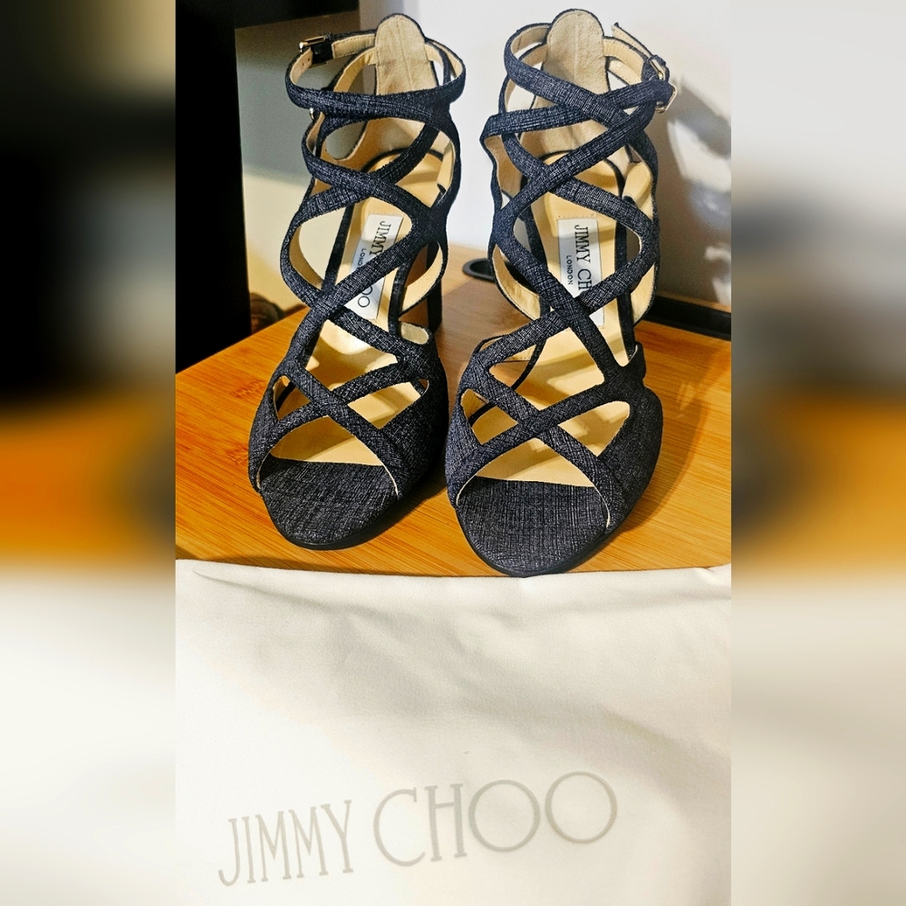 Jimmy Choo Denim Stiletto Heels